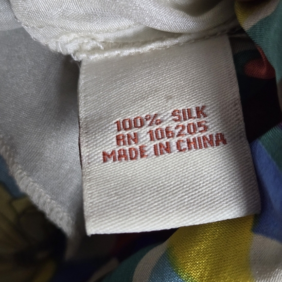 NEW Johnny Was 100% Silk Boho Floral Patchwork Tiered Maxi Skirt Size S - Picture 6 of 8